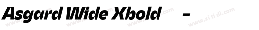 Asgard Wide Xbold字体字体转换
